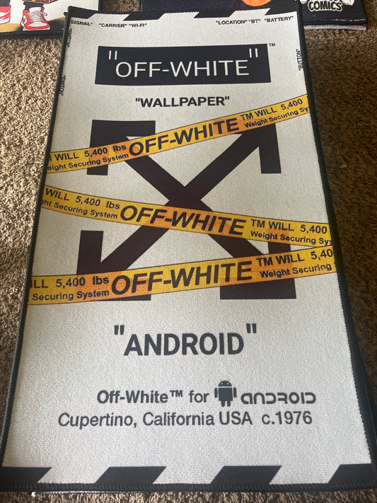Off white android rug