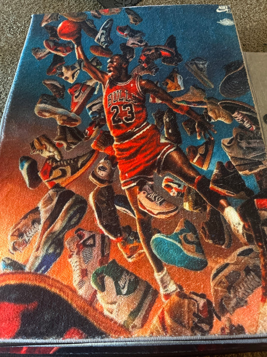 Jordan and shoes rug